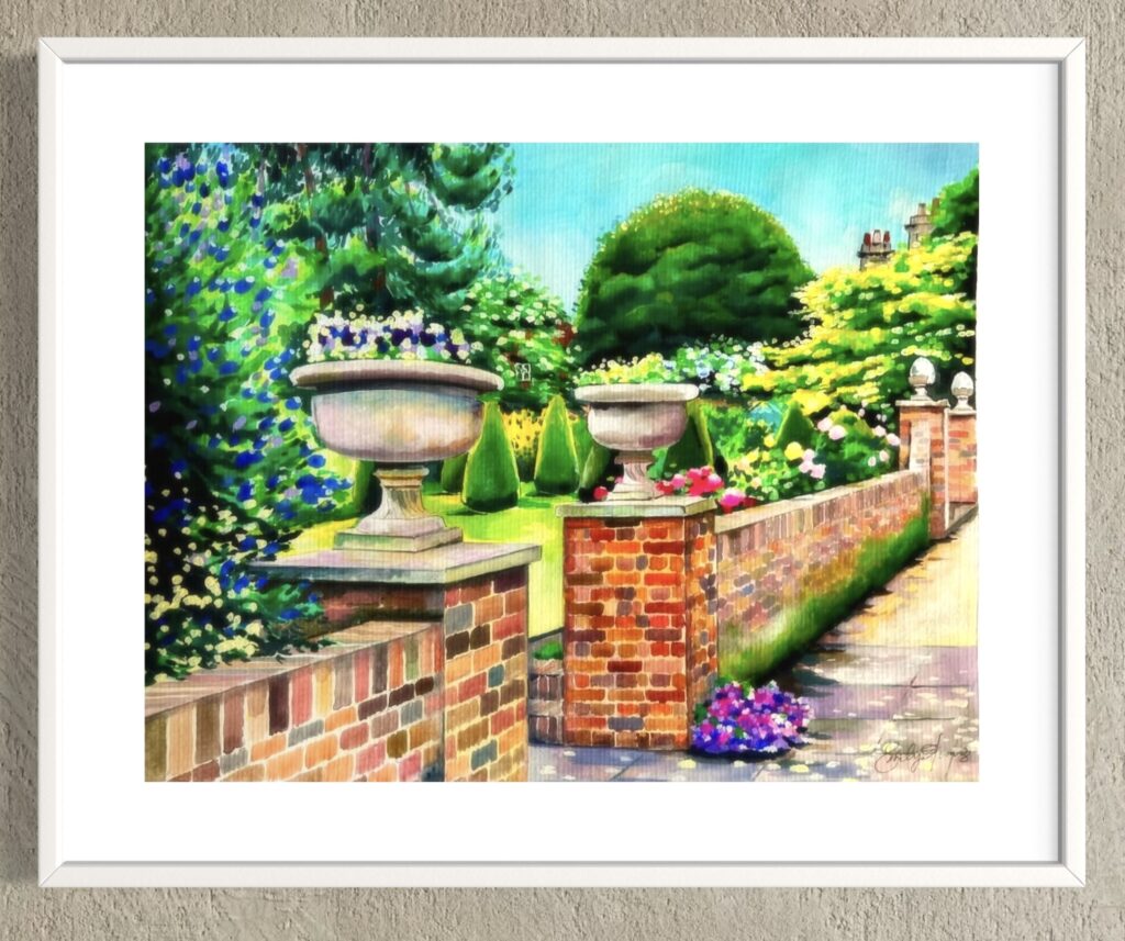 Architectural painting by local Salisbury artist Emily Toomer