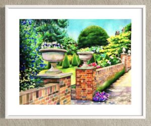 Architectural painting by local Salisbury artist Emily Toomer